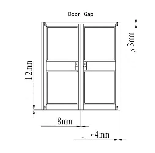 Customized Conference Room Business Glass Door High Security Double Kfc Door