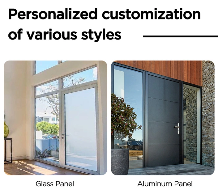 Aluminum Entrance Door with Security Mutil Point Smart Lock System House