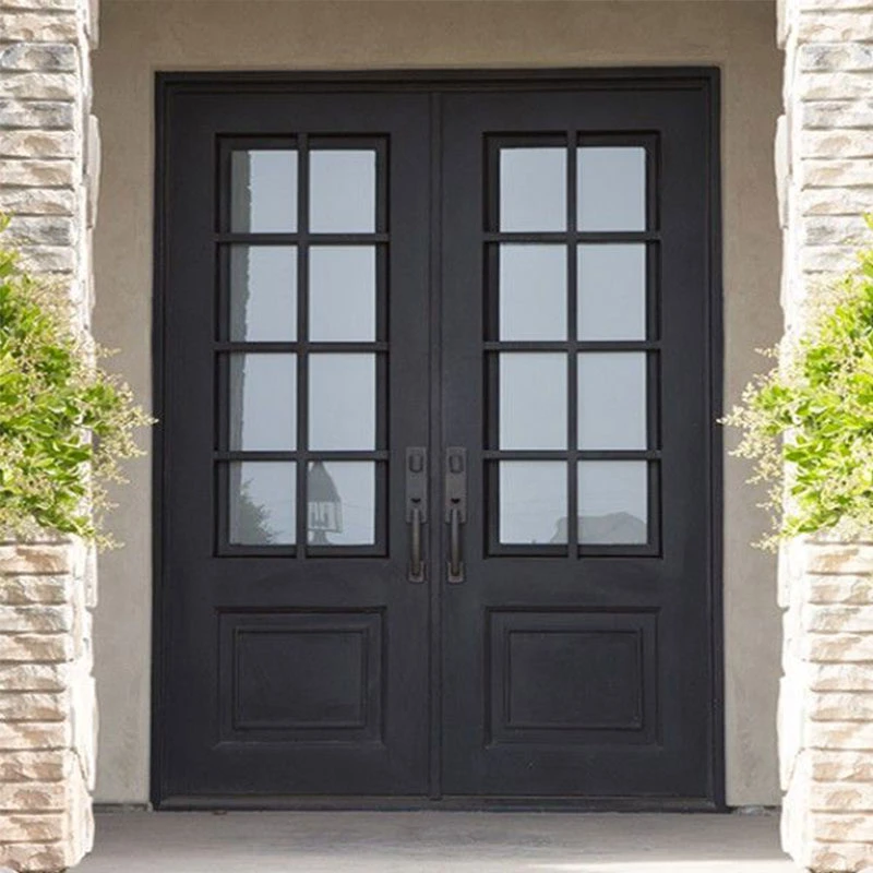 Modern Custom Wooden Rated Main Exterior Security Steel Doors Front Entry Doors for House
