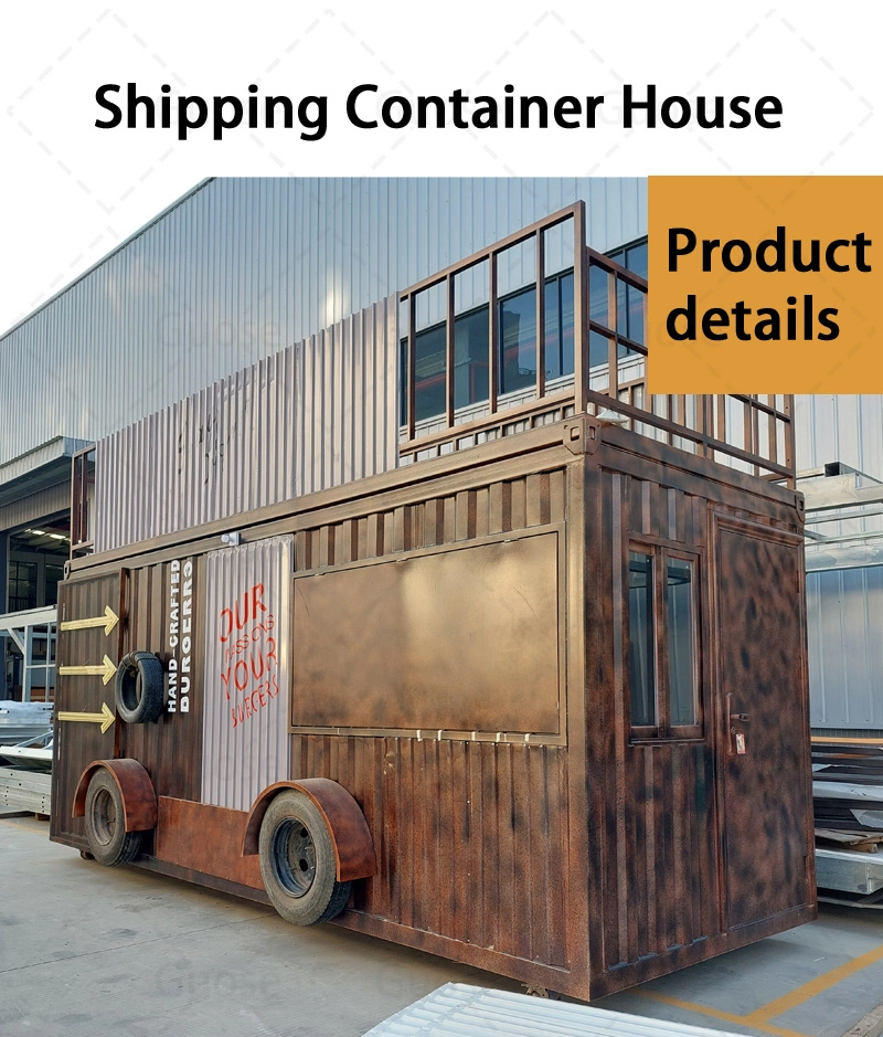 Customized 20FT 40FT Prefab Mobile Steel Structure Container Shop Kiosk Shipping Container Homes