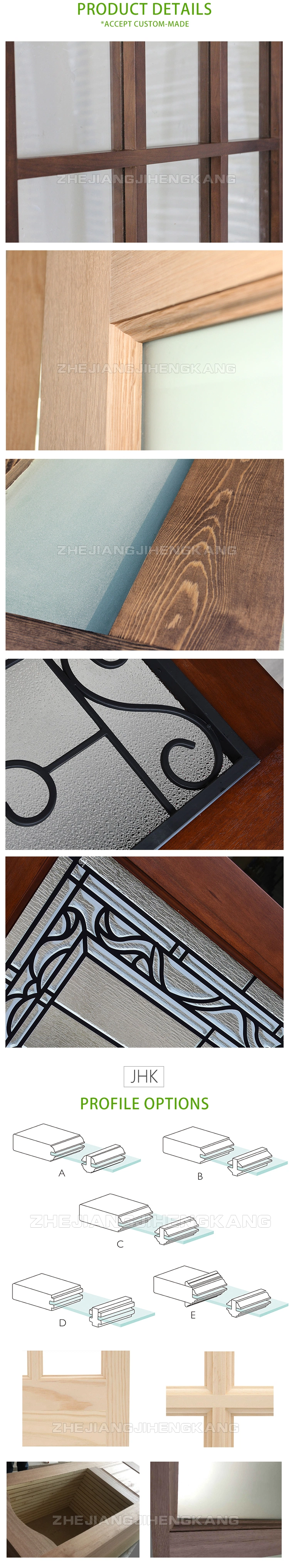 Single Leaf Panel Lock Flower Designs for Glass Door (JHK-G14)