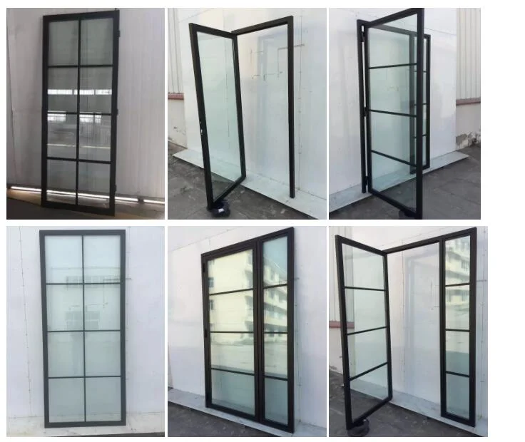 Modern French Glass Doors Wrought Iron Door and Glass Entrance Steel Doors Design