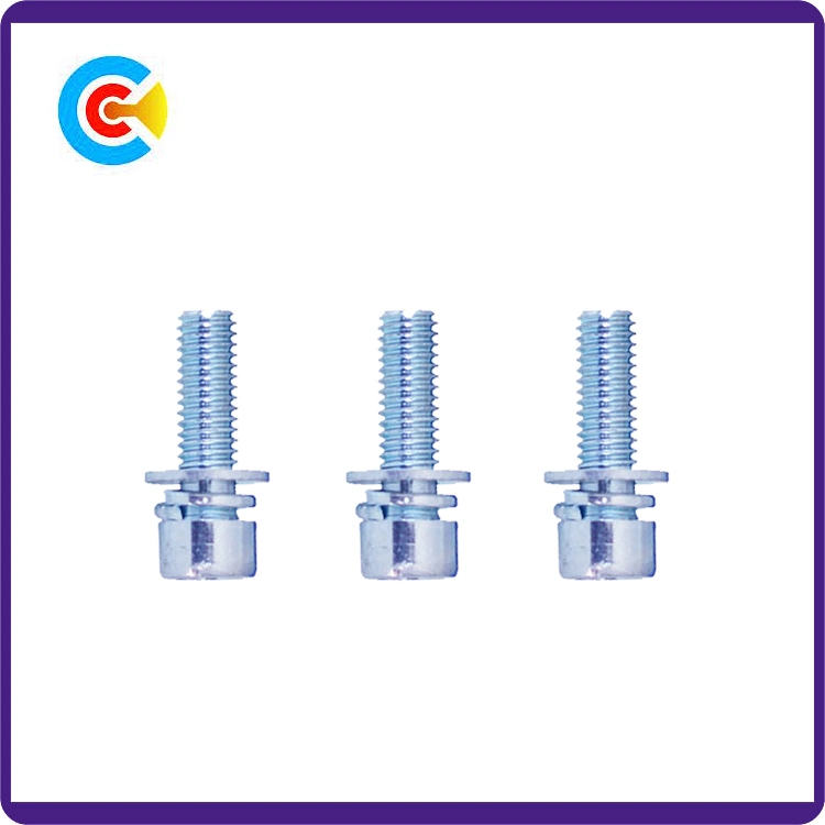304/Carbon Steel M6/Galvanized/Hexagon Cheese Head Screws for Motorcycle with Washer