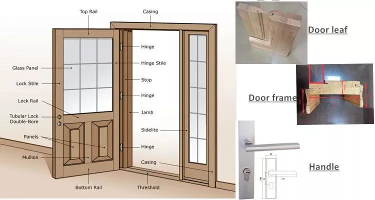 Prima Custom Modern Factory Price Safe Solid Wood PVC Entrance Door