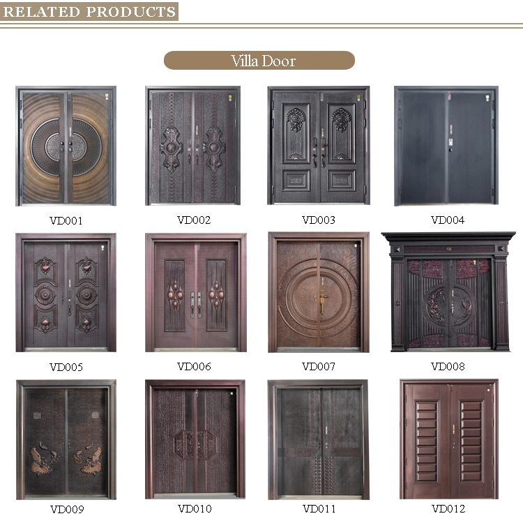 Custom Exterior Entrance Entry Front Metal Villa Doors