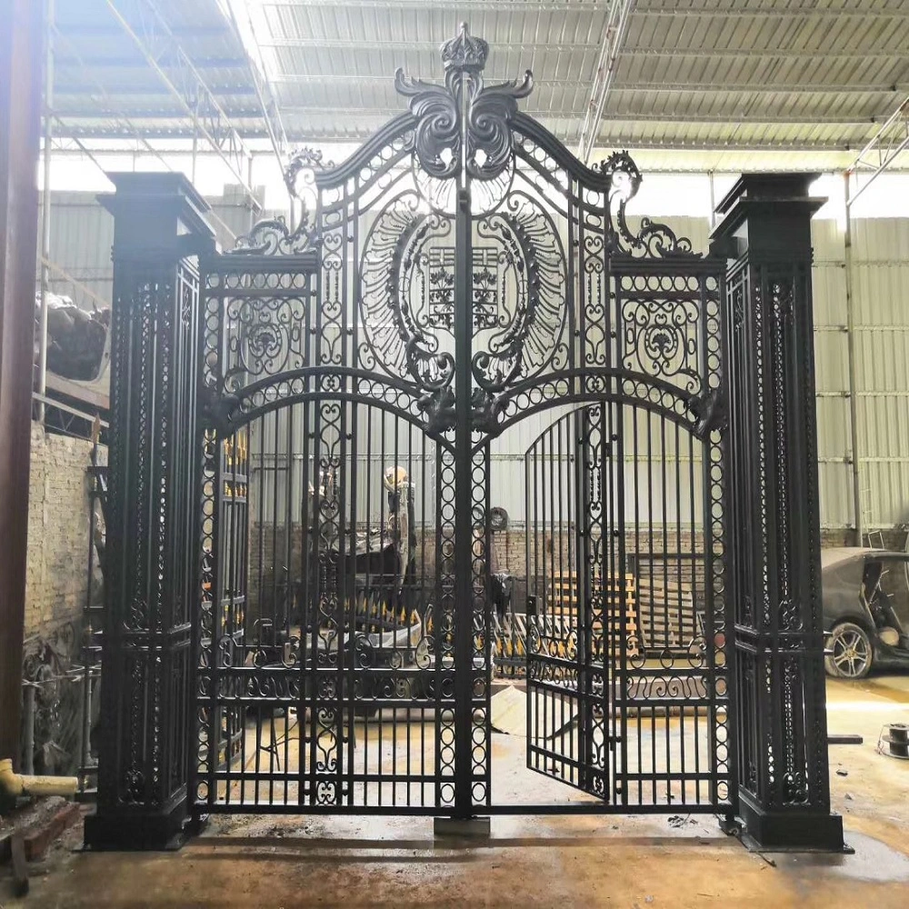 Luxury Steel Door/Wrought Iron Swing Gate House Entrance Gates Driveway Gate for Villa/Garden/Playground