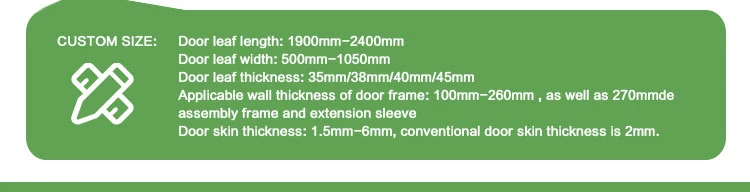 China Factory Price High Quality Doorable Wooden Door PVC Door Bathroom Interior WPC Door