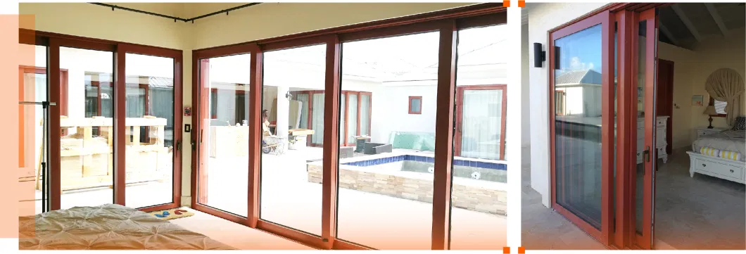 Manufacture Price Veneer Interior Timber Exterior Glass Doors Wood Sliding Door