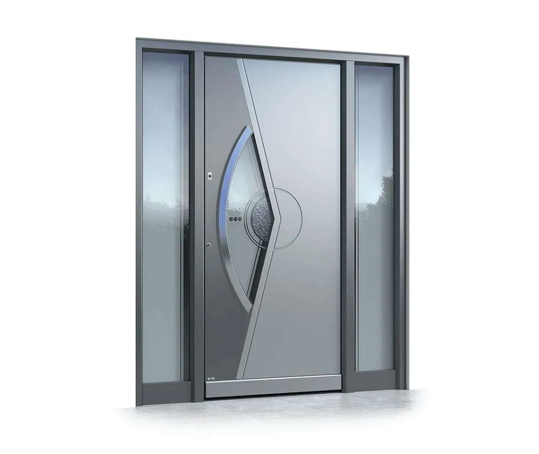 Sixinalu Thermal Break Aluminum Alloy Stainless Steel Security Building Material Metal Frame Entrance Door