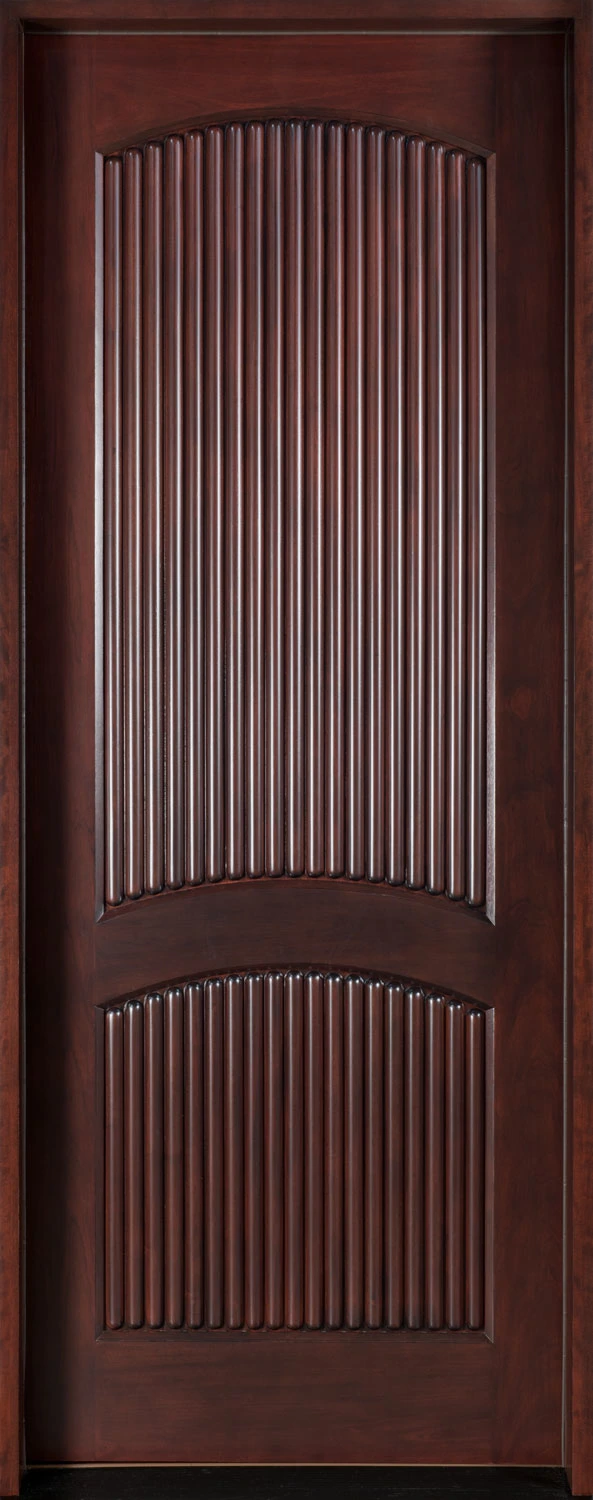 Exterior Solid Wooden Entrance Door Design with Side Light