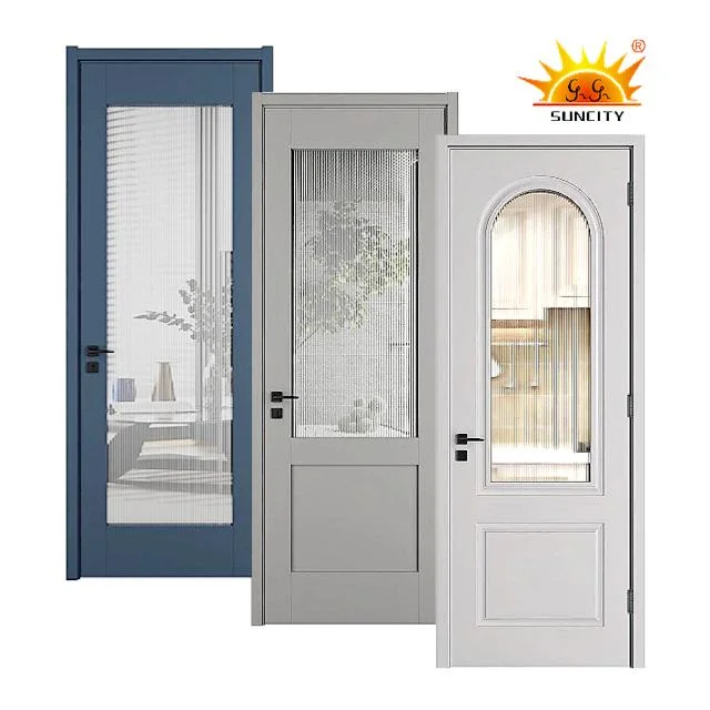 Factory Professional Wholesale PVC Melamine Full Slab Front Entry Interior Wooden Houses WPC Doors