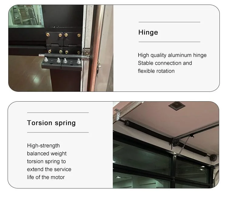 5%off Custom 16X7 Modern Wholesale Lift Smart Electric Insulated Sectional Panel Glass Frameless Automatic Aluminum Garage Door