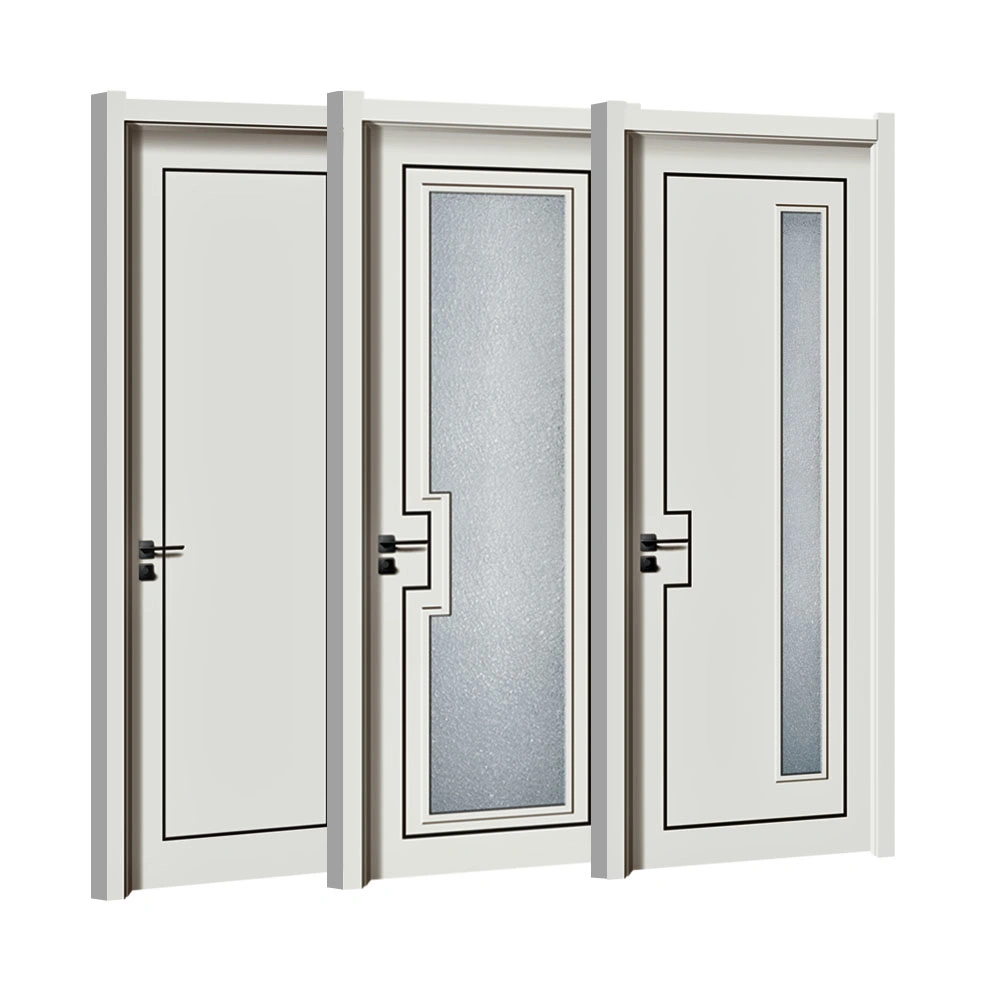Eco-Friendly Soundproof XPS Foam Door Panel Hotel Wooden Composite WPC PVC Interior Door with Door Frame for Hospital