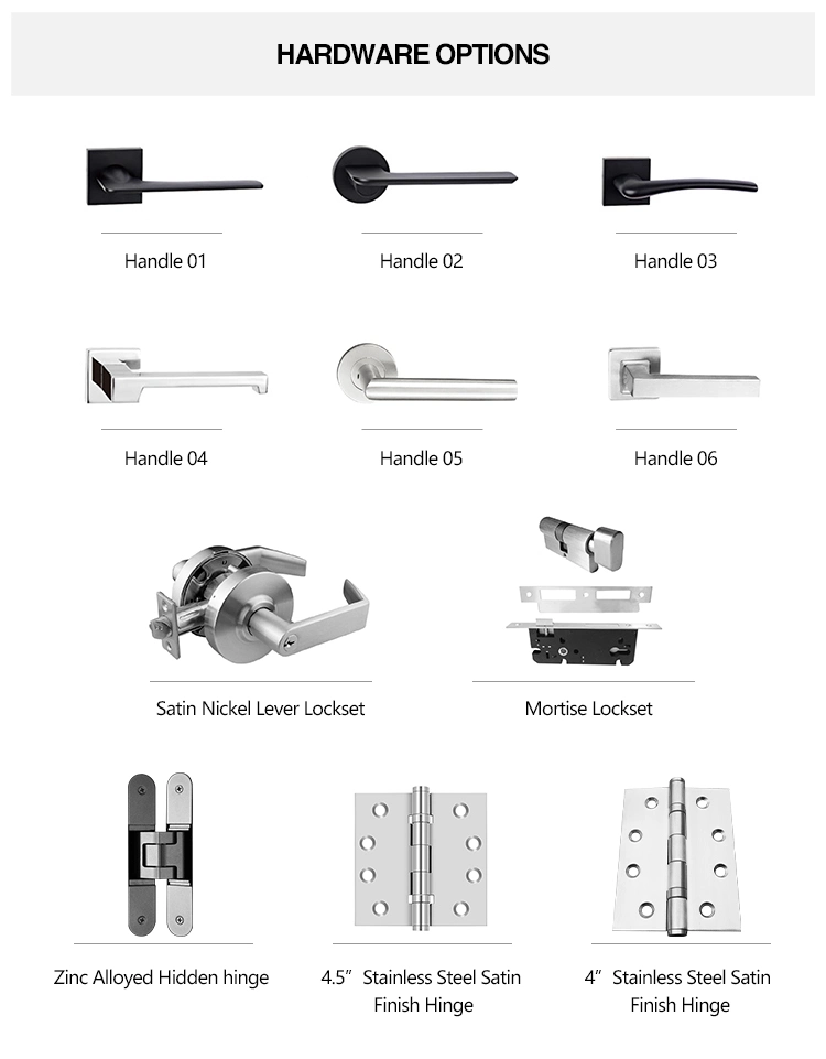 Solid Core Interior Room Panel Door Design in High Efficiency