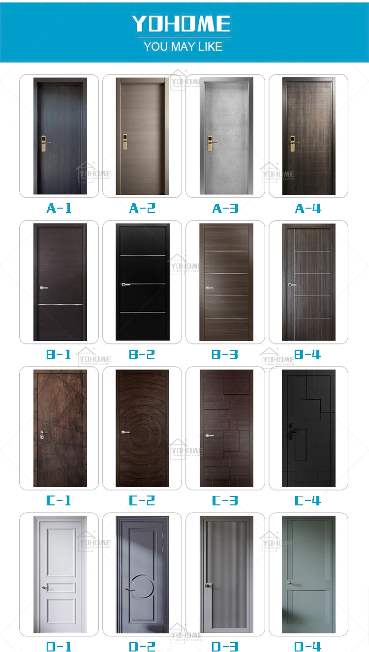 China Top Manufacturer Custom Practical Wood Internal Doors Interior Soundproof Door and Frame Internal Doors to Homes Walnut Wood Interior Door
