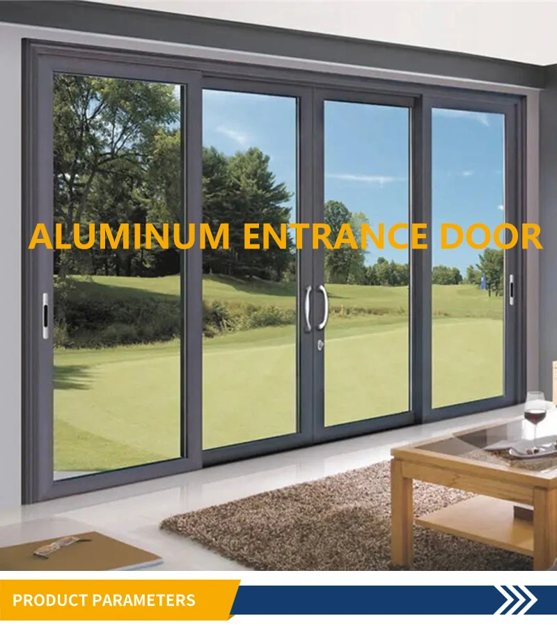 48 Inch Double Leaf Entrance Aluminium French Glass Interior Doors Exterior