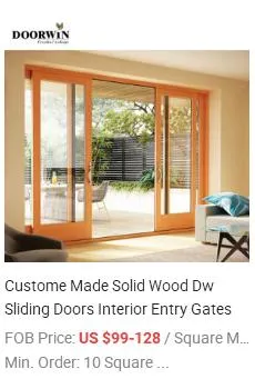 Manufacture Price Veneer Interior Timber Exterior Glass Doors Wood Sliding Door