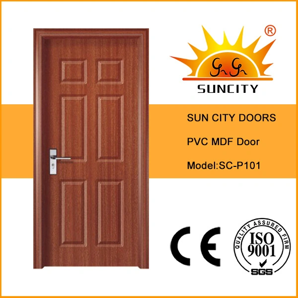 New Cheap Pretty Interior PVC Glass Sliding Timbe Door Panel