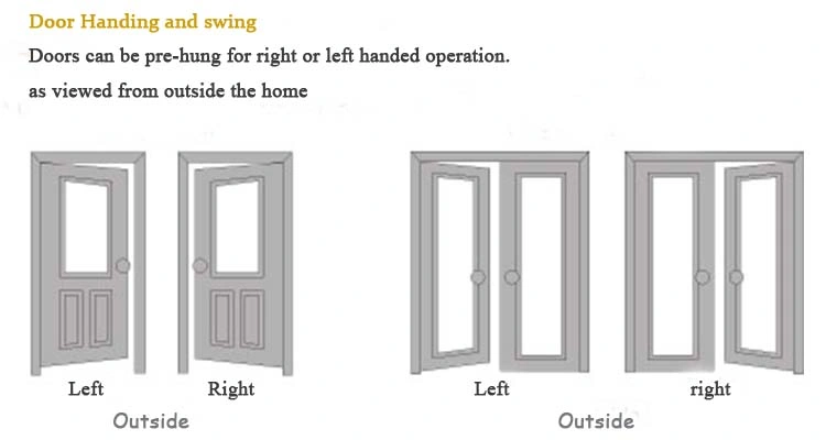 Fangda Craftsman Style Fiberglass Exterior Entry Doors with Privacy Glass