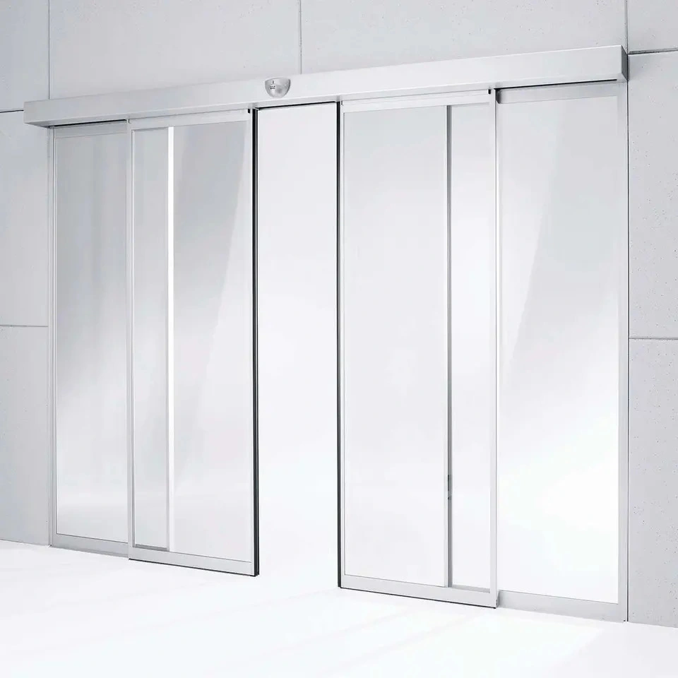 High Quality 4 Panel Glass Office Commerical Hotel Entry Automatic Sliding Door