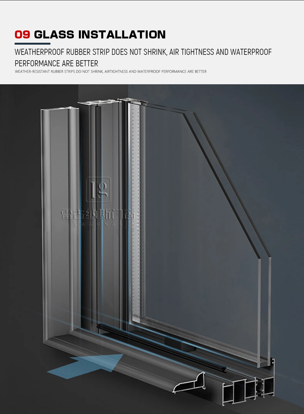 Modern Double Glazing Aluminum Window Aluminum Sliding Folding Exterior Glass Door