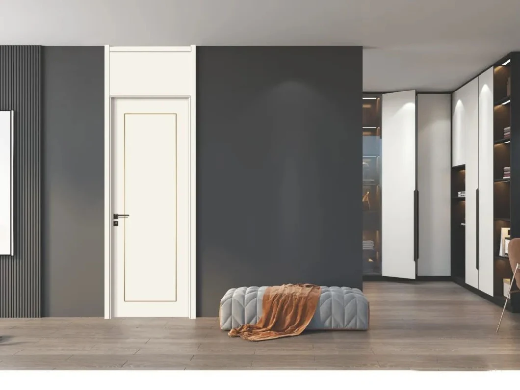 Waterproof Wood Home Interior WPC Door Luxury Design with Frame