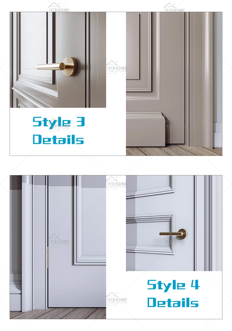 Guangdong Yohome Custom American Canada British Standard Wooden Door Internal Bedroom Door Classic Style Solid Wood Door with Painted Finish Interior Door Sets