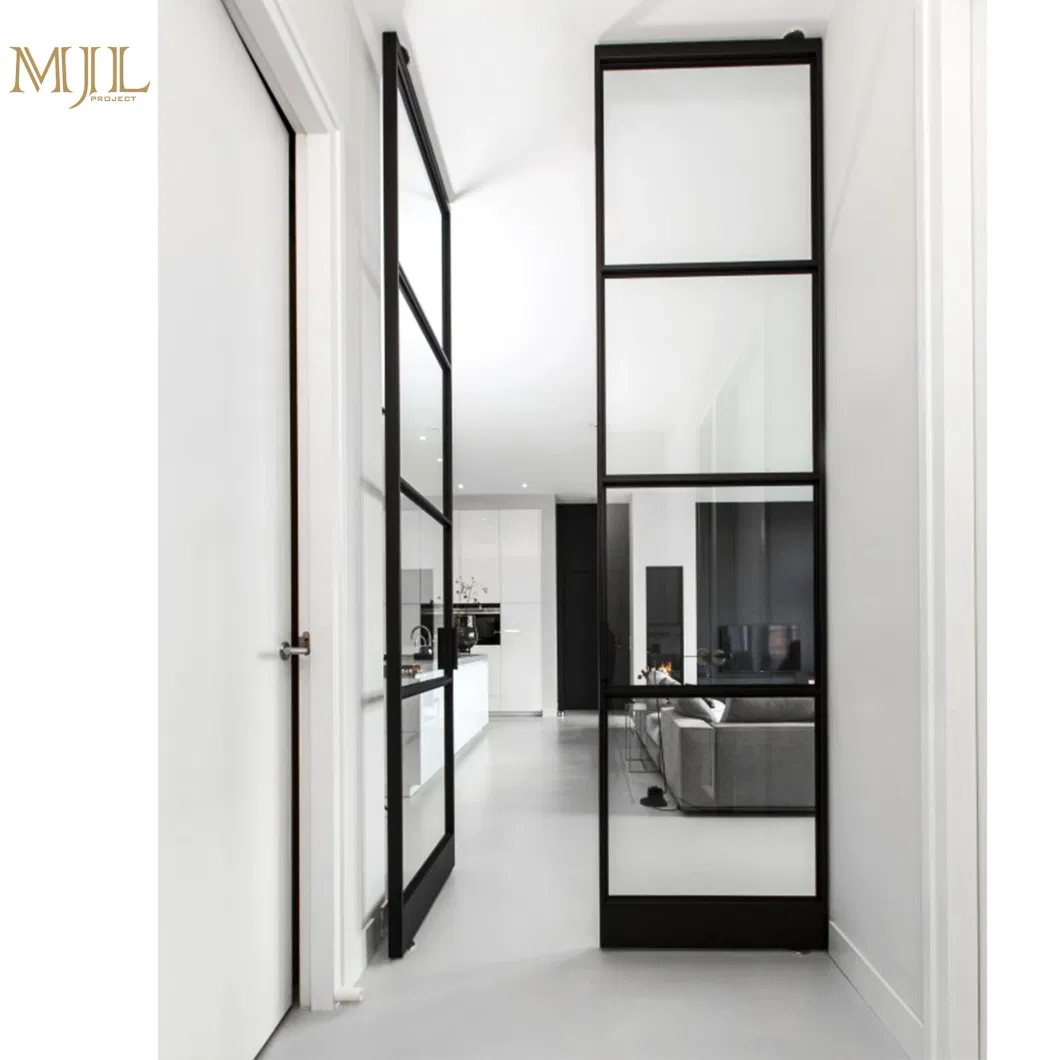 Ullet Proof Security Door with Laminated Glass French Style Aluminum Casement Hinged Door