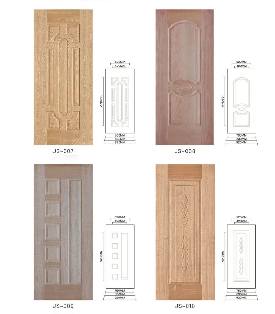 HDF Door Skins Fire Rated Flush Wood Designs with Luxury Swing Interior Door Modern Solid Wood