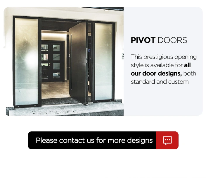 Aluminum Entrance Door with Security Mutil Point Smart Lock System House