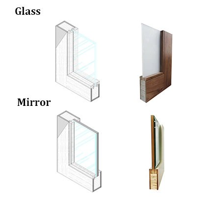 UK Interior Wooden Frame SA Glazed Design French Door with Frosted Glass