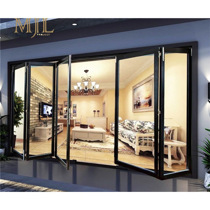 Economic Accordion Door Outdoor Multi Locking Folding Patio Doors Exterior Vertical Bi Fold Folding Aluminum Doors Folding Aluminum Doors Vertical Bi Fold Door