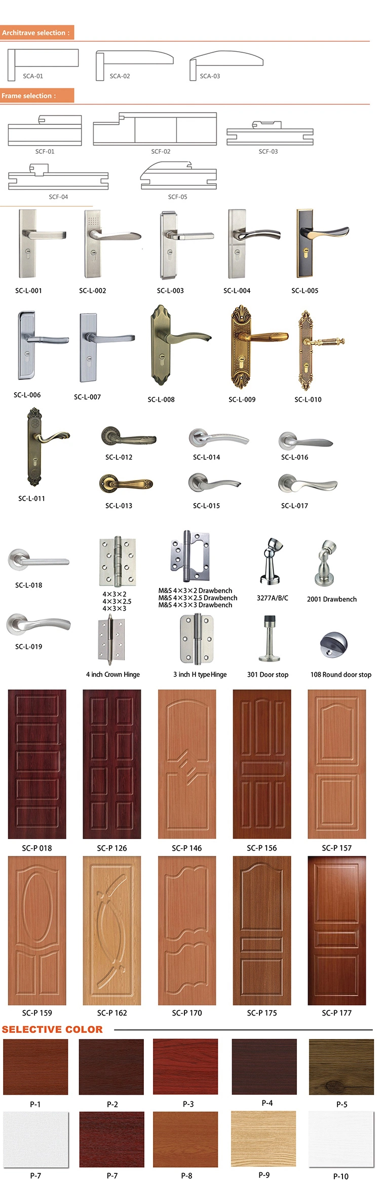 New Design Interior PVC Glass Sliding MDF Timber Doors Panel