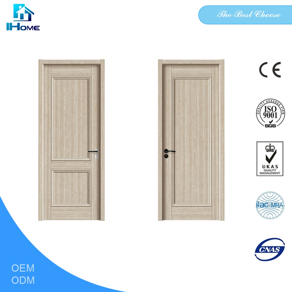 New Design Double Glass Wood Door Exterior Door