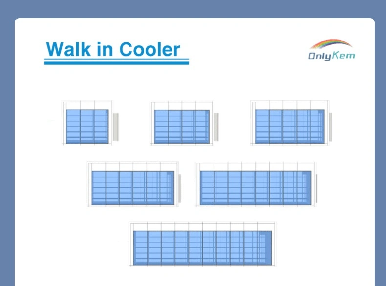 Supermarket&Convenient Shop Walk in Cooler and Cold Room with Glass Door and Racks