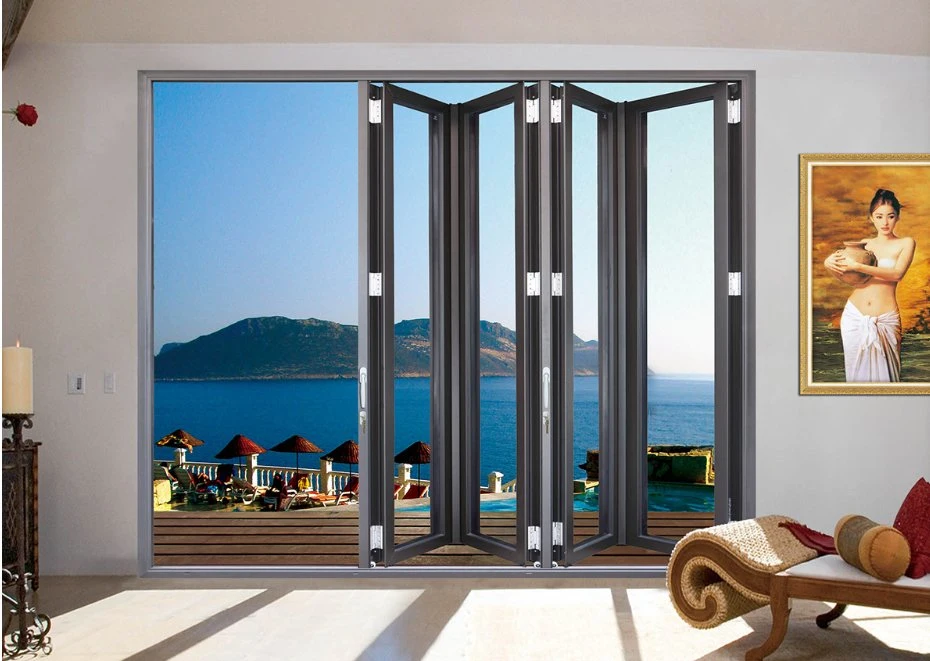 New Designs Soundproof Double Tempered Glazed Aluminum Outdoor Exterior Bifold Doors