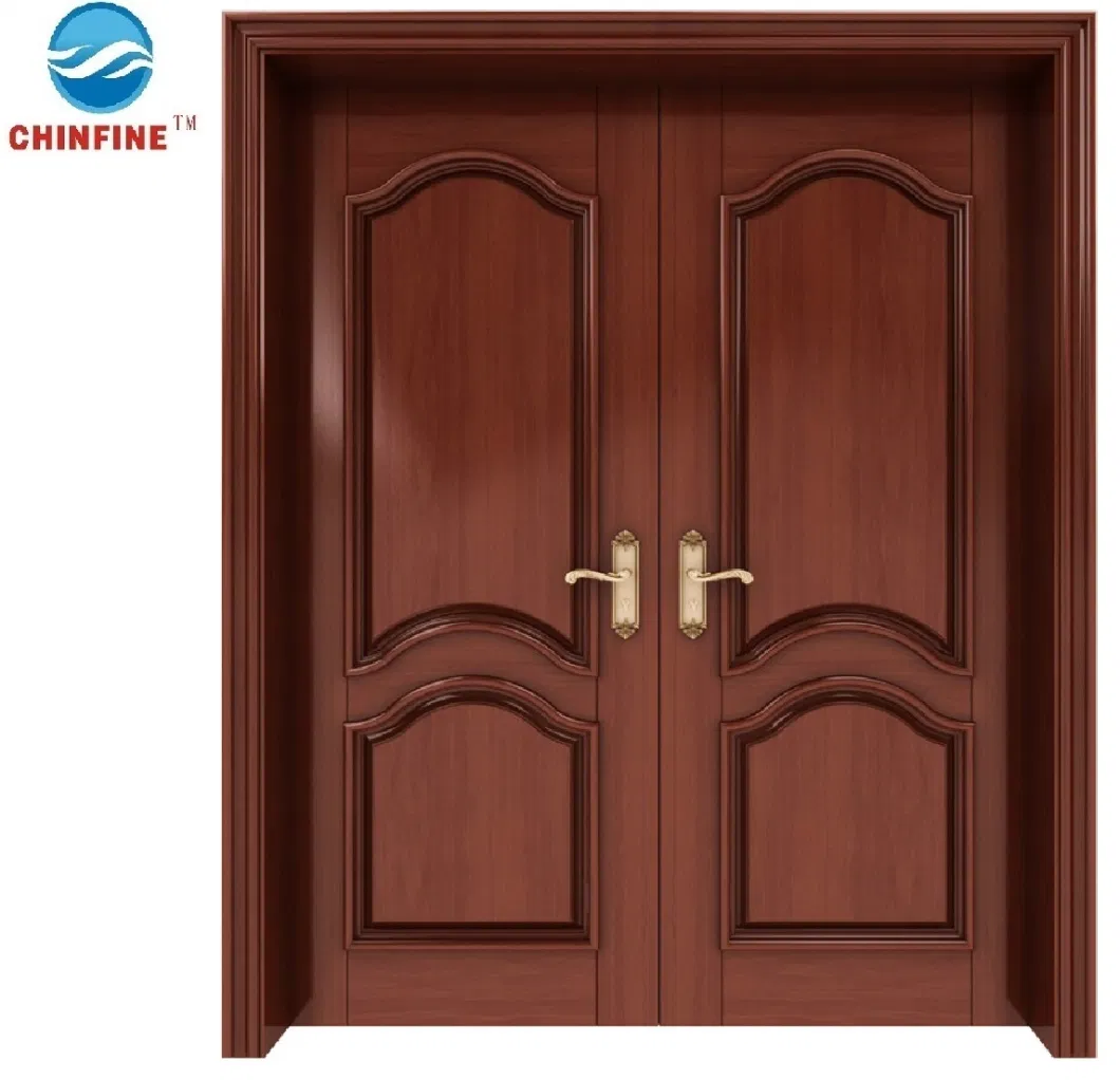 Entrance Wooden Doors with Glass (CF-P003)