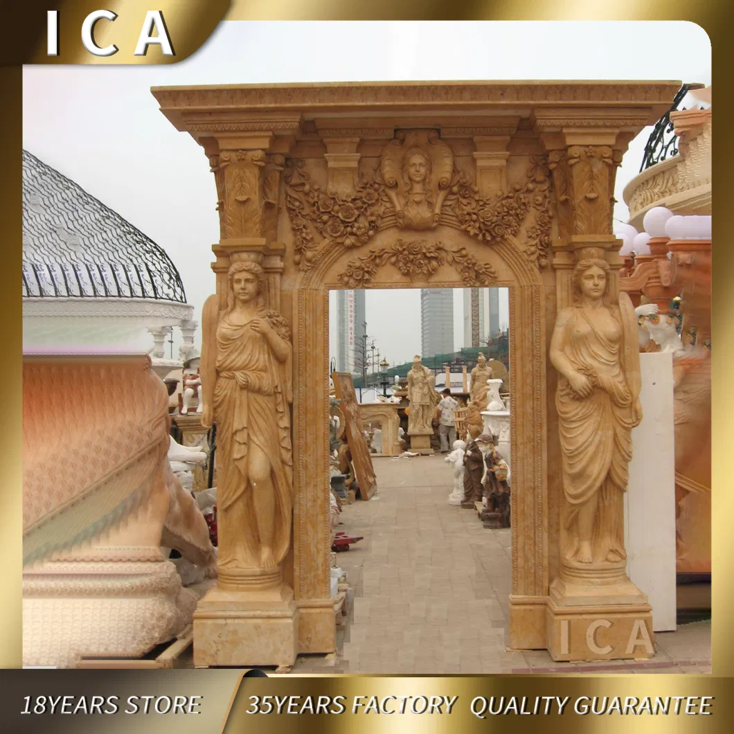 Marble Door Surround Luxury Hand Carved Stone Entrance Surround