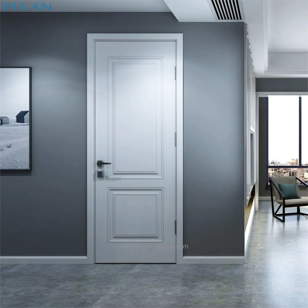 China Door Factory Wholesale Price Waterproof Wooden White Oak Painting Door