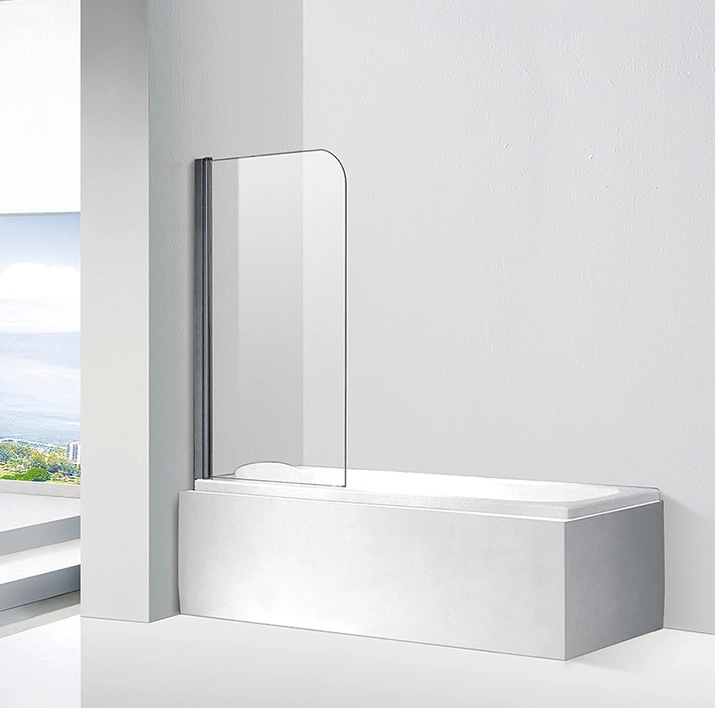 Simple Bathtub Panel Glass Partition Shower Door Aluminum or Stainless Steel