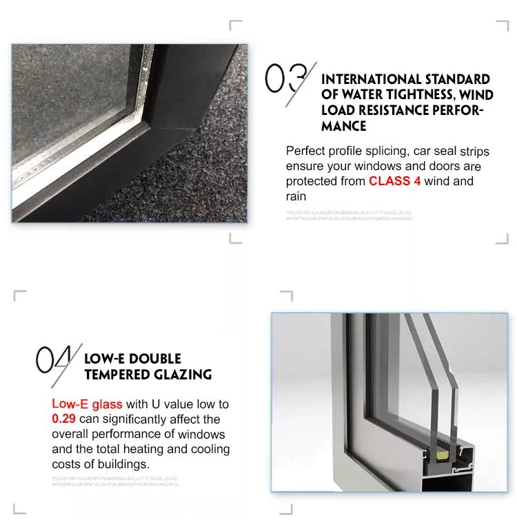 Low-E Glass Accordion Kitchen Custom Bi Fold Aluminum Folding Doors for Veranda