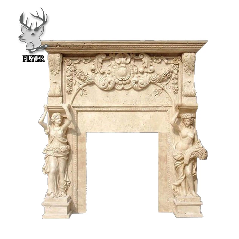 Customized High Quality Hand Made Figure Carving Marble Door Entrance Stone Door Surrounding