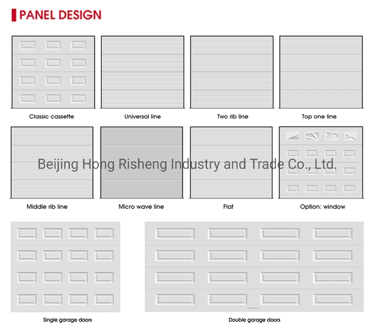 Hot Sale Sectional Garage Door with Steel Insulated PU Foam Panel