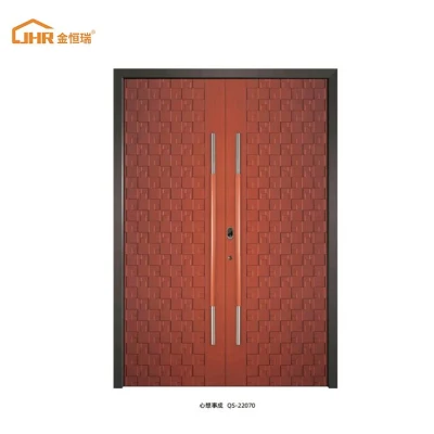  Buon aspetto moderno stile economico Single Security porte d&prime;ingresso in rame Aluminr 68 pollici Porte frontali in metallo per la casa residenziale