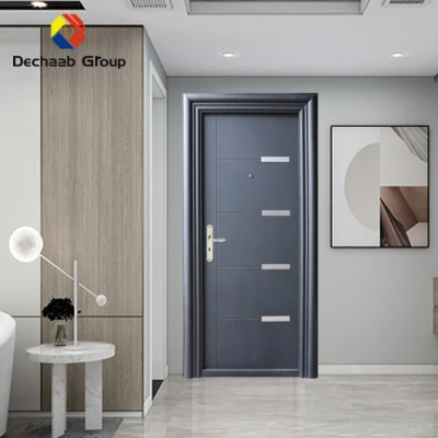  Sicurezza moderna acciaio inox ferro singolo/Mother-Son/Double Door Factory Satety personalizzato Ingresso porta principale in metallo