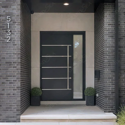 Esterno all&prime;ingrosso Villa sicurezza Design moderno ingresso interno nuovo acciaio inossidabile Porte anteriori di ingresso in acciaio per case
