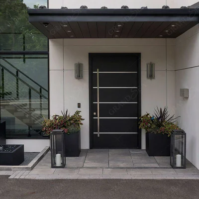 Esterno all&prime;ingrosso Villa sicurezza Design moderno ingresso interno nuovo acciaio inossidabile Porte anteriori di ingresso in acciaio per case