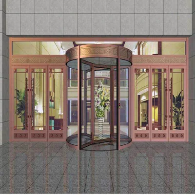  Porta girevole automatica con porte a battente grande porta d&prime;ingresso commerciale