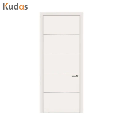  Kudas Foshan Casa interni Prehung Anti-Theft semplice legno compensato MDF naturale Porte di legno di quercia per la casa
