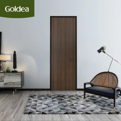 Camera Cina legno compensato interno Teak doppio Design alluminio scorrevole Legno porta